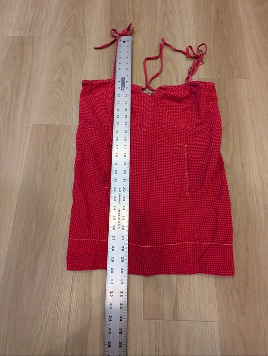 Free People Arlo Red Plaid Set Button Blouse And Mini Dress Size S - Picture 11 of 14